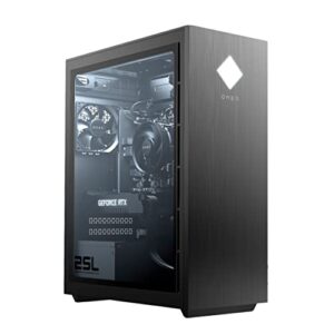 HP Newest OMEN 25L Gaming Desktop PC, Intel Core i7-10700 Octa-Core Processor, RTX 2060 Super, 64GB RAM, 1TB NVMe SSD, RGB Air Cooling, DP, HDMI, Wi-Fi 6, Windows 11 Home, Black